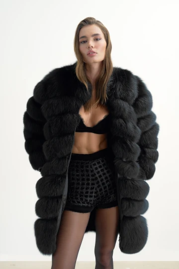 BLACK FUR COAT